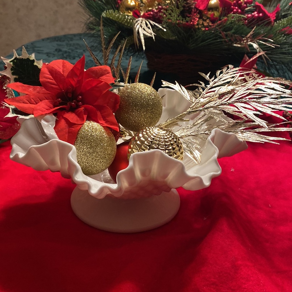 Fenton Milk Bubble Glass Bowls